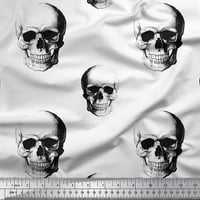 Soimoi Velvet Fabric Horror Skull Halloween Print Fabric край двора