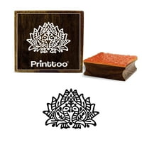 Printtoo peacock с дизайн на листа квадратен дървен гумен печат с шал-блъскане