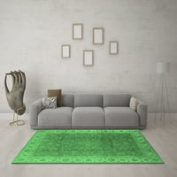 Ahgly Company Indoor Square Oriental Emerald Green Традиционни килими, 5 'квадрат
