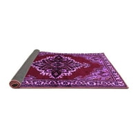 Ahgly Company Indoor Square Medallion Purple Traditional Area Rugs, 3 'квадрат