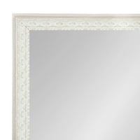 Кейт и Лоръл Йохан Традиционно огледало за стена на правоъгълника, 30, меко бяло, реколта богато огледало за суета в банята с релефна рамка и леко текстурирано покритие