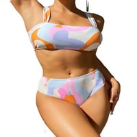 Небрежни графични каишки за жени многоцветни бикини набори XL