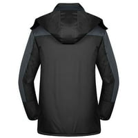 Xihbxyly яке за мъже ежедневно пачуърк сгъстяване с качулка с цип ветроустойчив пуловер поддържайте топли дишащи качулки с дълъг ръкав яке черен 4xl