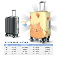 Защитник на покритието за пътуване, сладък котешки жълт куфар за багаж, малък размер