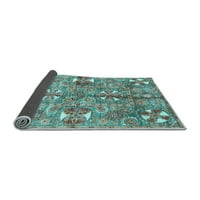 Ahgly Company Indoor Square Abstract Light Blue Modern Area Rugs, 8 'квадрат