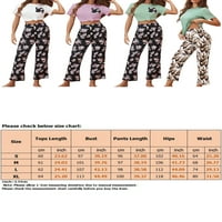 Avamo жени летни ежедневни върхове и панталони салон комплект с къси ръкави пижами комплекти дами флорални принт Dailywear Sleepwear Homebear