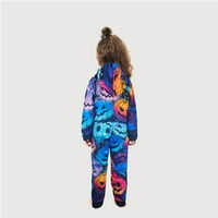 Popvcly съвпадащи семейни пижами комплекти еднократно качулка с качулка Хелоуин тиква ромпер пижами комплект празнични спални дрехи