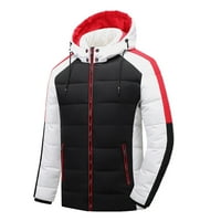 Bazyrey Mens Outwear Coats, Fall дебел памучен подплатени дрехи Небрежно палто памучно подплатено яке сиво L