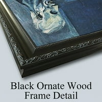 John Colterman Black Ornate Wood Framed Double Matted Museum Art Print, озаглавен: Портрет на Уилям Пол от Брей, Беркшир, с кучето и пистолет