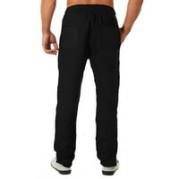 Мъжки панталони за клирънс за бебешки панталони Мъжкият лятен нов стил и моден твърд памук и спално бельо панталони