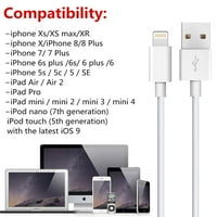 Безкраен кабел за захранване, 3ft USB кабел, съвместим с iPhone зареждане и синхронизиран кабел