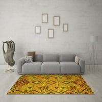 Ahgly Company Indoor Rectangle Southwestern Yellow Country Area Rugs, 5 '8'