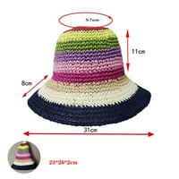 Дизайн на дъгата Лято жени кофа шапка сгъваемо плетене на една кука слънчеви шапки слънчева шапка ваканционна плажна шапка