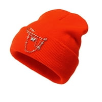 Бейзболна шапка поддържайте възрастни неутрални плетени топла шапка зима украса вълнени шапки на открито бейзболни капачки сиво + един размер