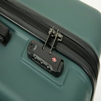 Багажни комплекти, трайни комплекти за носене на куфари с регулируем дърпащ прът, разширяващ се просвет багаж с TSA заключване, ABS лек куфар с две куки и 360-градусови въртящи се колела