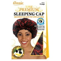 Annie Premium Deluxe Sleeping Cap, Red and Black, X-Large