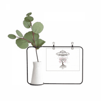 Дъждовни напояват прасковени дървета метална рамка за картина церек декор за ваза
