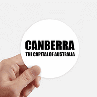 Канбера столицата на стикера на Австралия кръгла стена куфар Етикет за лаптоп броня