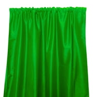 Fau коприна солидна дупионна завеса за прозорци широко зелено