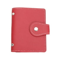 Длъбна чанта джобна чанта бонбони цветен притежател на кредитна карта RFID блокиране на кожена кожена портфейла слотове за слотове за червено