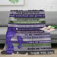 Подаръци за татко, хвърлете одеяло на баща ми от дъщеря, одеяло от мек руно, подаръци за рожден ден за татко, 52x59 ''