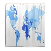 Поп създаване на световна карта душ завеса водоустойчива баня за душ завеса