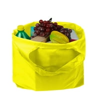 Avy Duty за многократна употреба сгъваеми хранителни стоки Тотална чанта преносима и сгъваема пазарска чанта Организация и контейнери за съхранение на съхранение с капаци Организатор на плат