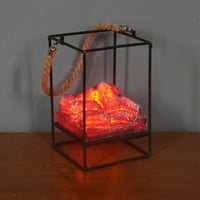 Хелоуин симулиран пламък на въглен LED светлинен фестивал Висяща орнамент на камина
