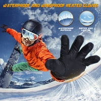 5000mAh нива Акунизирани отопляеми ръкавици Зимна ръка топли ръкавици за ски колоездене Размер на езда l