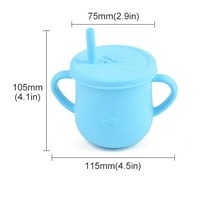 Conditiclusy водна чаша мека течове силикон бебешка слама храната за пиене на чаша за дома