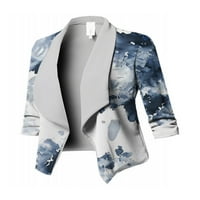 Sanviglor Women Blazer Jacket Open Front Cardigan Draped Blazers Леки изходни дрехи Стил-J 3XL