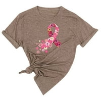 Aboser ризи за рак на гърдата за жени розова панделка графични тийнейджъри модерни върхове с къс ръкав облечени ежедневни блузи битки тениски за рак на гърдата тениски