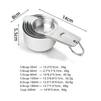 YOONE Комплект Измерване на чаша храна Степен на ръжда от неръждаема стомана Универсален прах за подправка Захар за измерване на чаша кухня кухня