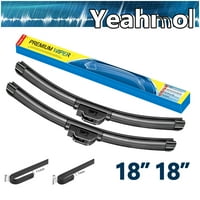 Yeahmol 18 & 18 Fit for Dodge D Windshield чистачки за чистачки, премиум подмяна за чистачките на предния прозорец на автомобила