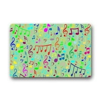 Winhome цветни музикални бележки Горна подложка килими на открито на закрито портиер 23.6x