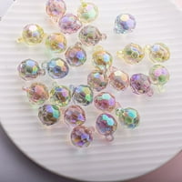 Bango бонбони цвят акрилни кръгове мъниста, цветни разнообразни пластмасови мъниста кръгла форма сладки разхлабени мъниста насипно