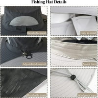Голяма риболовна шапка, UPF 50+ Sun Protection Hat с капак и капак на шията, супер широк ръб UV Boonie Sun Hat for Men Women