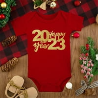 fvwitlyh мече облекло моята първа нова година дрехи бебе момче момиче новогодишно облекло червено бебе момче пуловер тоалет