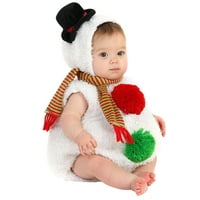 Xmas Sets Snowman Girls Baby Boys Шал за моделиране на коледни ромпери момичета Romper & Jumpsuit White 90