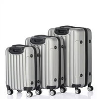 3-в- многофункционален голям капацитет Пътуващ куфар за съхранение Сребърно сиво