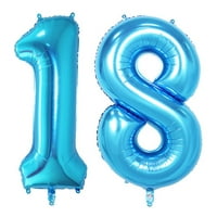 Син номер 18 -ти балон парти фестивал декорации рожден ден годишнина Jumbo Foil Balloons Party Supplies Photo Supps