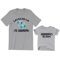 Изравнена до дядо мъжки тениска видеоигра графичен тройник приятел на дядо деца деца малко дете риза