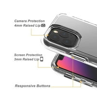 За Apple iPhone XS MA Purple Marble Design Двоен слой телефонно покритие на калъфа