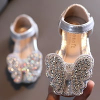 Обувки за малко дете модна лятна момичета танцови обувки принцеса рокля Производство обувки Карикатура пеперуда форма за хранет велур ботуши момичета