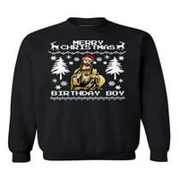 Неудобни стилове коледен пуловер Грозен коледен пуловер Исус Коледна суичър