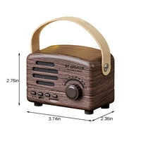 Loopsun преносим ретро Bluetooth високоговорител носталгичен креативен плъгин безжичен аудио FM радио надграждане Дълго издръжливост Bluetooth високоговорител с дръжка