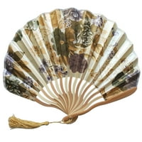 Yubnlvae Китайски стил ръчно държан бамбук хартия сгъване на вентилатора на сватбени декори домакински уреди