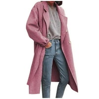 Tejiojio Coats Clearance Fashion Women Solid Trench Coat Widerbreaker Jacket Coat
