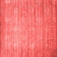 Ahgly Company Indoor Rectangle Abstract Red Contemporary Area Rugs, 4 '6'